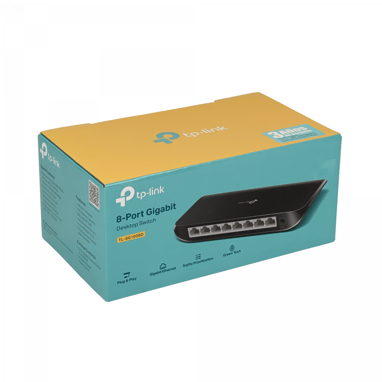 Switch TP-LINK TL-SG1008D 8 Puertos Gigabit, Auto MDI/MDIX, Sin Ventilador, Plug%Play, No Administra 6