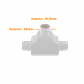 LINKCHIP 20mm Tee con Tapa para Tubo PVC Blanco Derivacion en T - Miniatura 1