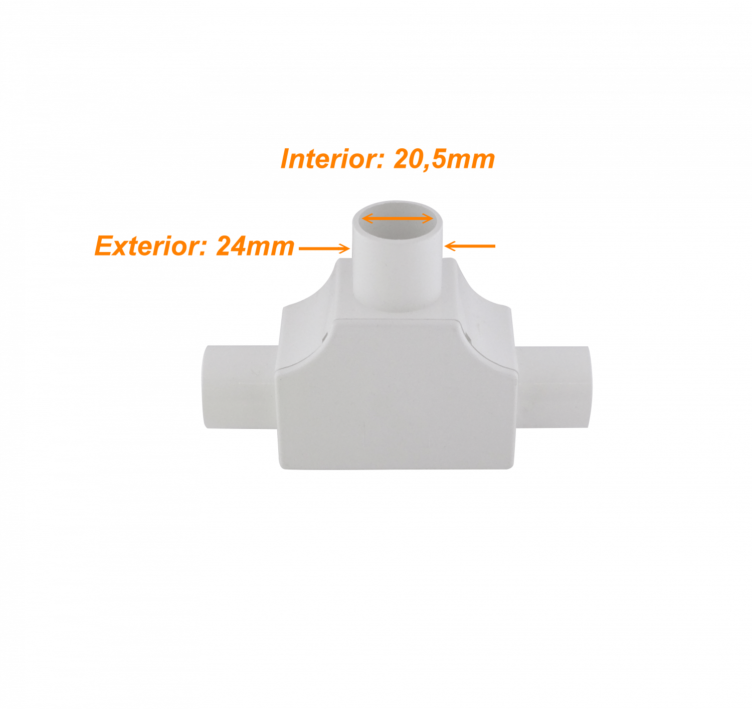 LINKCHIP 20mm Tee con Tapa para Tubo PVC Blanco Derivacion en T 1