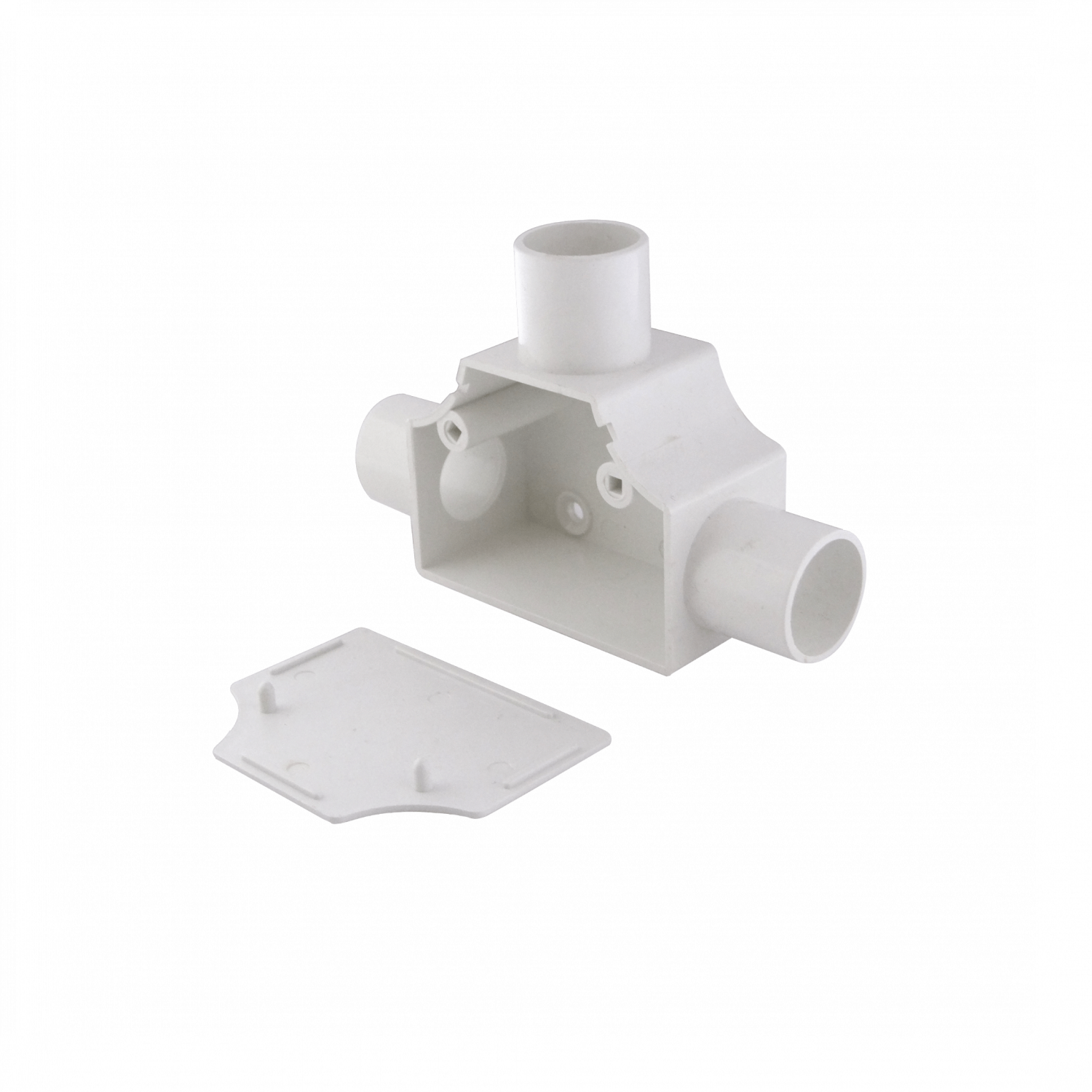 LINKCHIP 20mm Tee con Tapa para Tubo PVC Blanco Derivacion en T 2