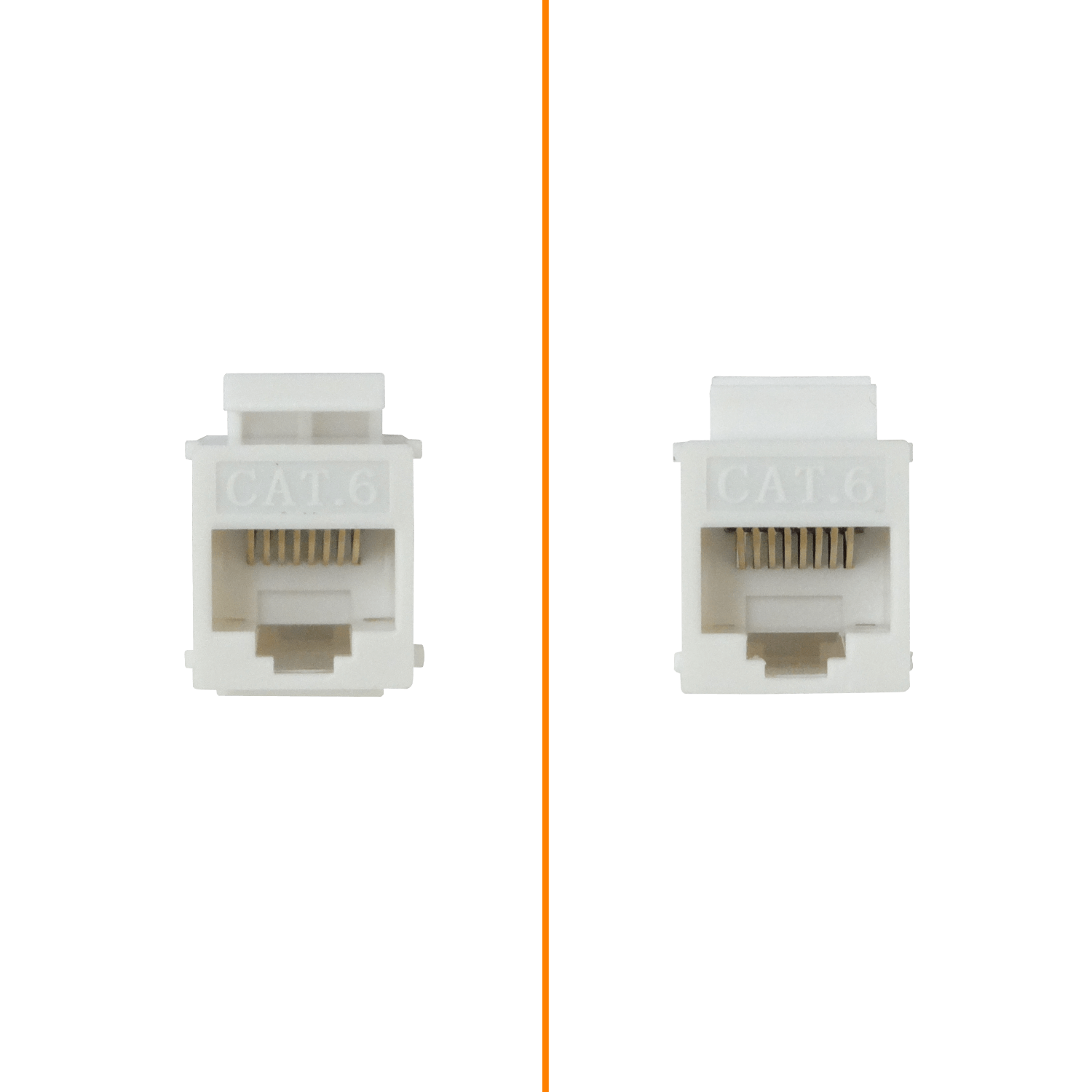 Blanco CAT6 UTP Copla RJ45-RJ45 Keystone Feedthrough 1
