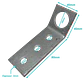 Base Anclaje Vientos LINKMADE MAST-FA Angular Zincado 80x40x3mm con Ojetillo - Miniatura 1