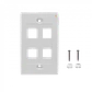 LINKMADE Blanco 4-Keystone Vertical Faceplate 70x114mm - Miniatura 3