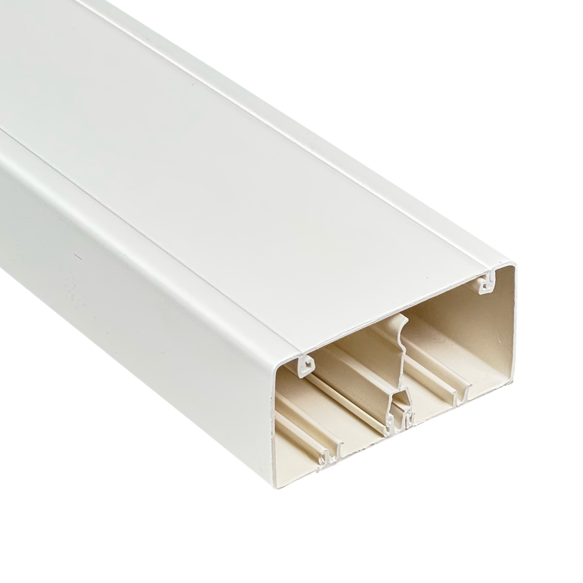 Canaleta LinkChip QN1W PVC blanco 100x50mm con separador y tapa 2m 1