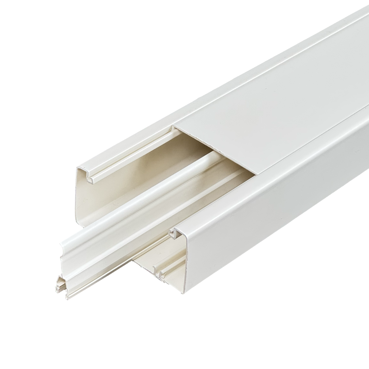 Canaleta LinkChip QN1W PVC blanco 100x50mm con separador y tapa 2m 3