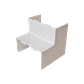 Angulo interior LinkChip QN1L 100x50mm blanco para canaleta - Miniatura 3