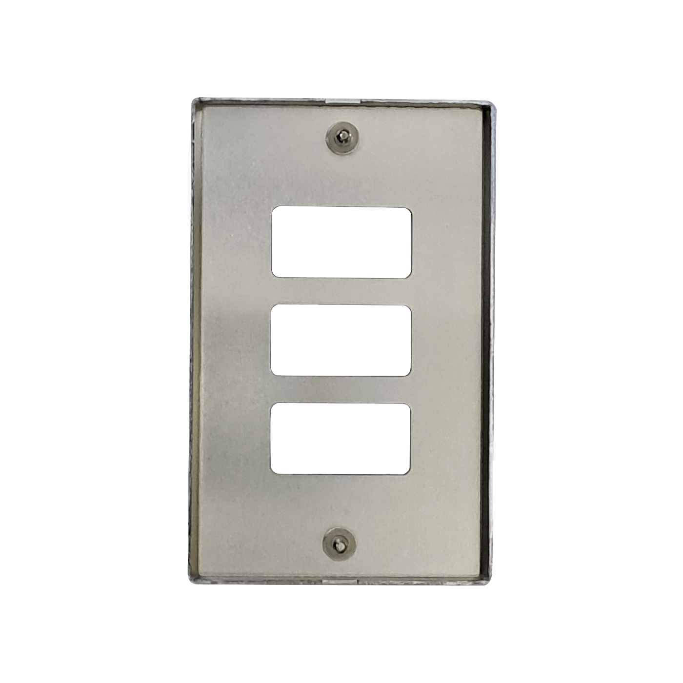 BTICINO Placa 3 Puestos Modulos Aluminio c/Tornillos 1