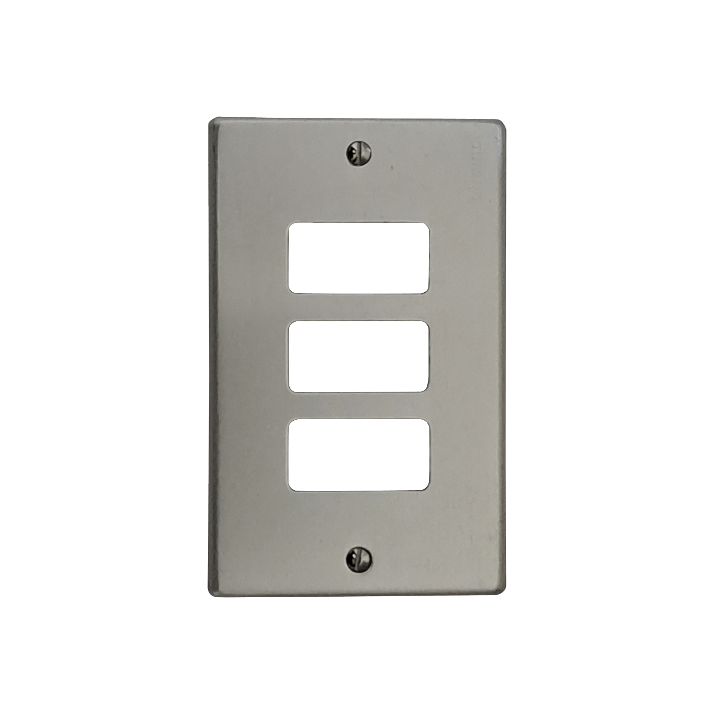 BTICINO Placa 3 Puestos Modulos Aluminio c/Tornillos 2