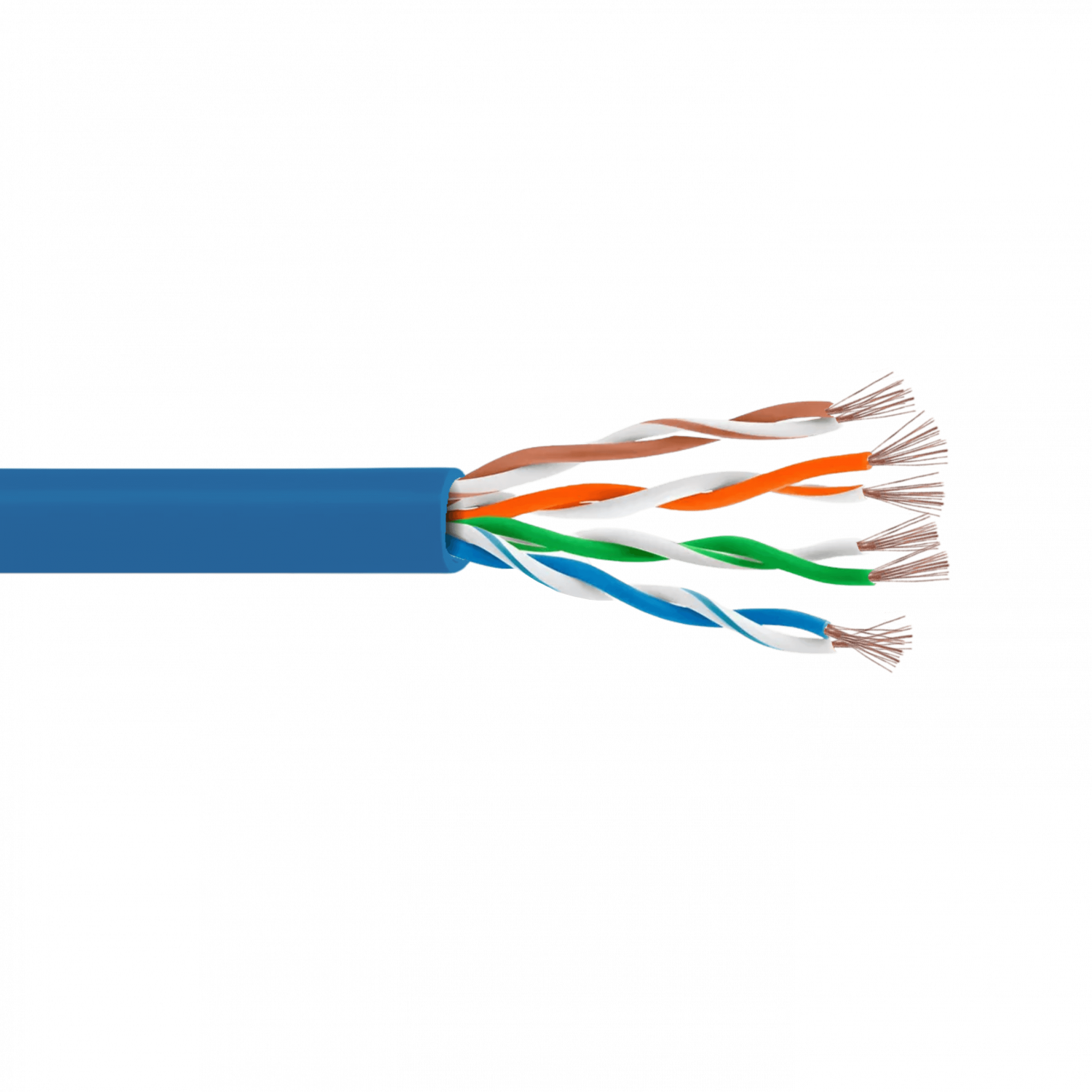 Pack x4 Cable Patch LINKMADE Cat5e 30cm Azul LSZH Inyectado Multifilar 1