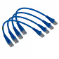 Pack x4 Cable Patch LINKMADE Cat5e 30cm Azul LSZH Inyectado Multifilar - Miniatura 4