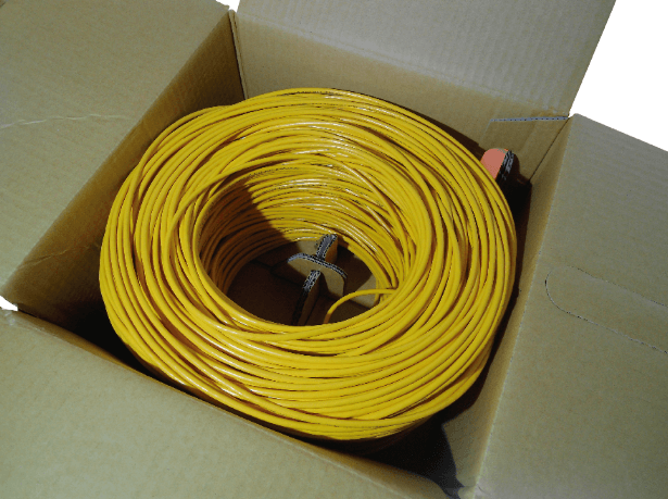 Caja Cable LINKMADE Cat5e UTP Amarillo 305mt Cobre Multifilar para Patch 1
