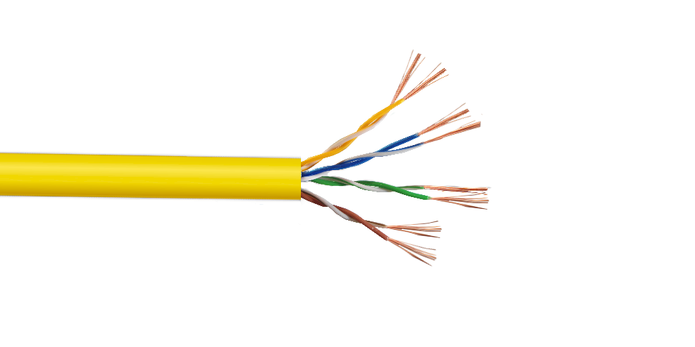 Caja Cable LINKMADE Cat5e UTP Amarillo 305mt Cobre Multifilar para Patch 2