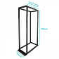 Bastidor Ajustable LINKMADE RK42-BBLW 42U Fondo 60 a 100cm Desarmado - Miniatura 1