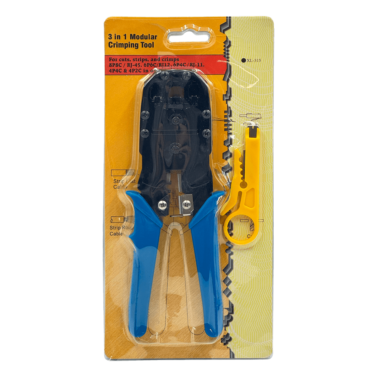 Crimpeadora RJ11 RJ45 RJ12 RJ9 incluye mini Punchadora Peladora 2