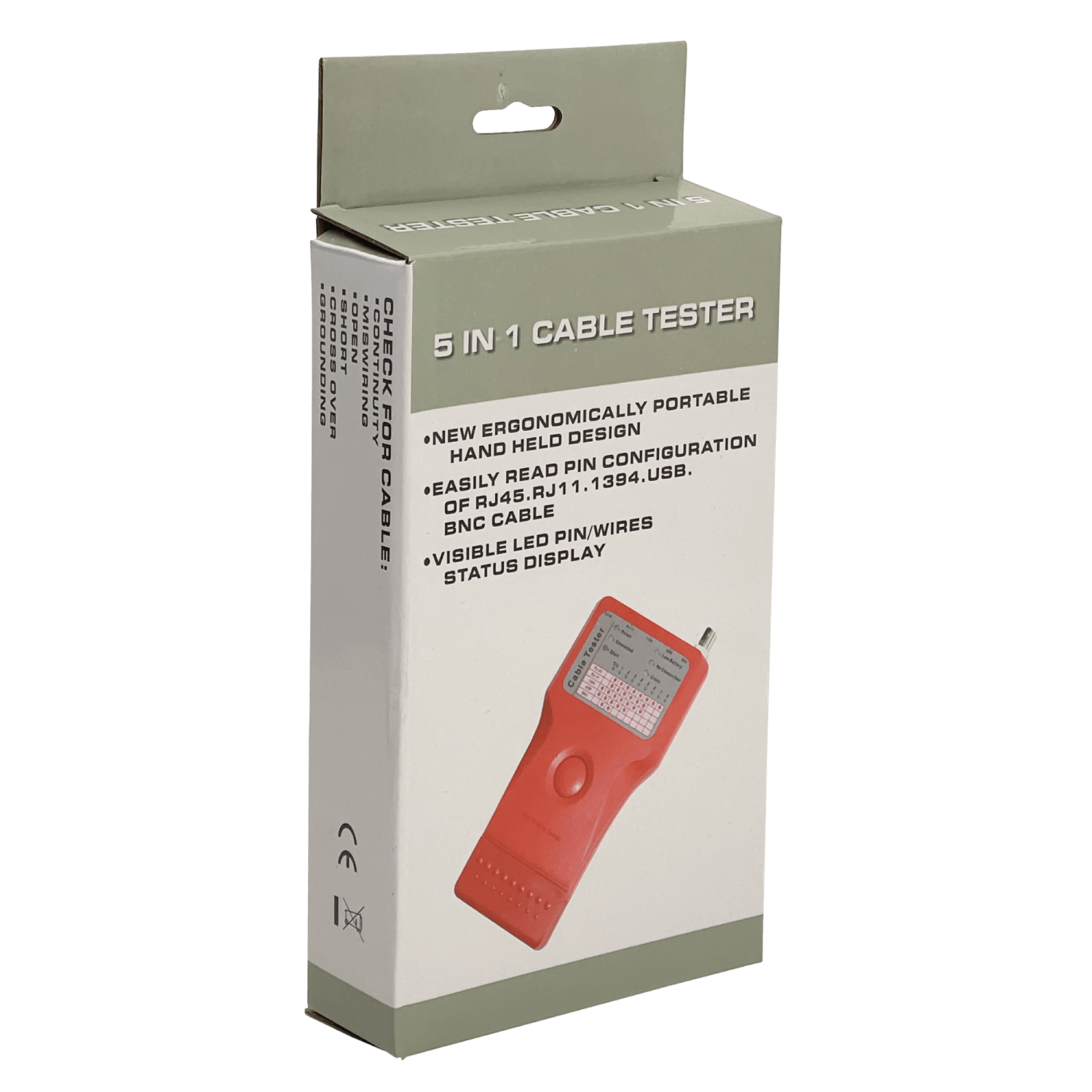 Tester 1-USB 1-1394 1-BNC 1-RJ45 1-RJ11 REQ/BAT-9V 7