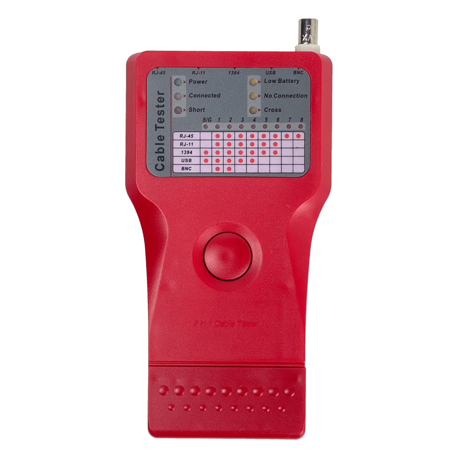 Tester 1-USB 1-1394 1-BNC 1-RJ45 1-RJ11 REQ/BAT-9V 8