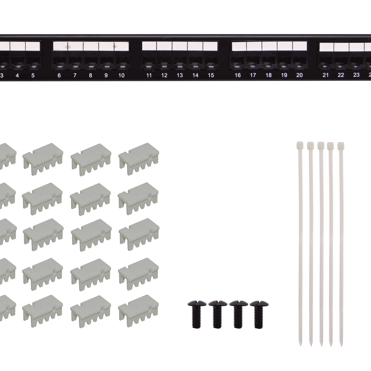 CAT3 25-RJ45 8P8C PATCH PANEL 1U Telefonia 1
