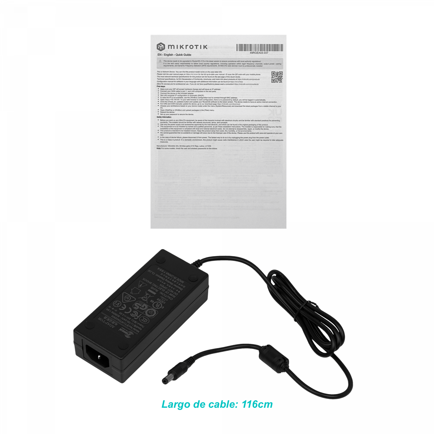 Router MikroTik hEX PoE lite RB750UPr2 - x5 Puertos, PoE en 4 Puertos, USB, CPU 650MHz, 64MB RAM 6