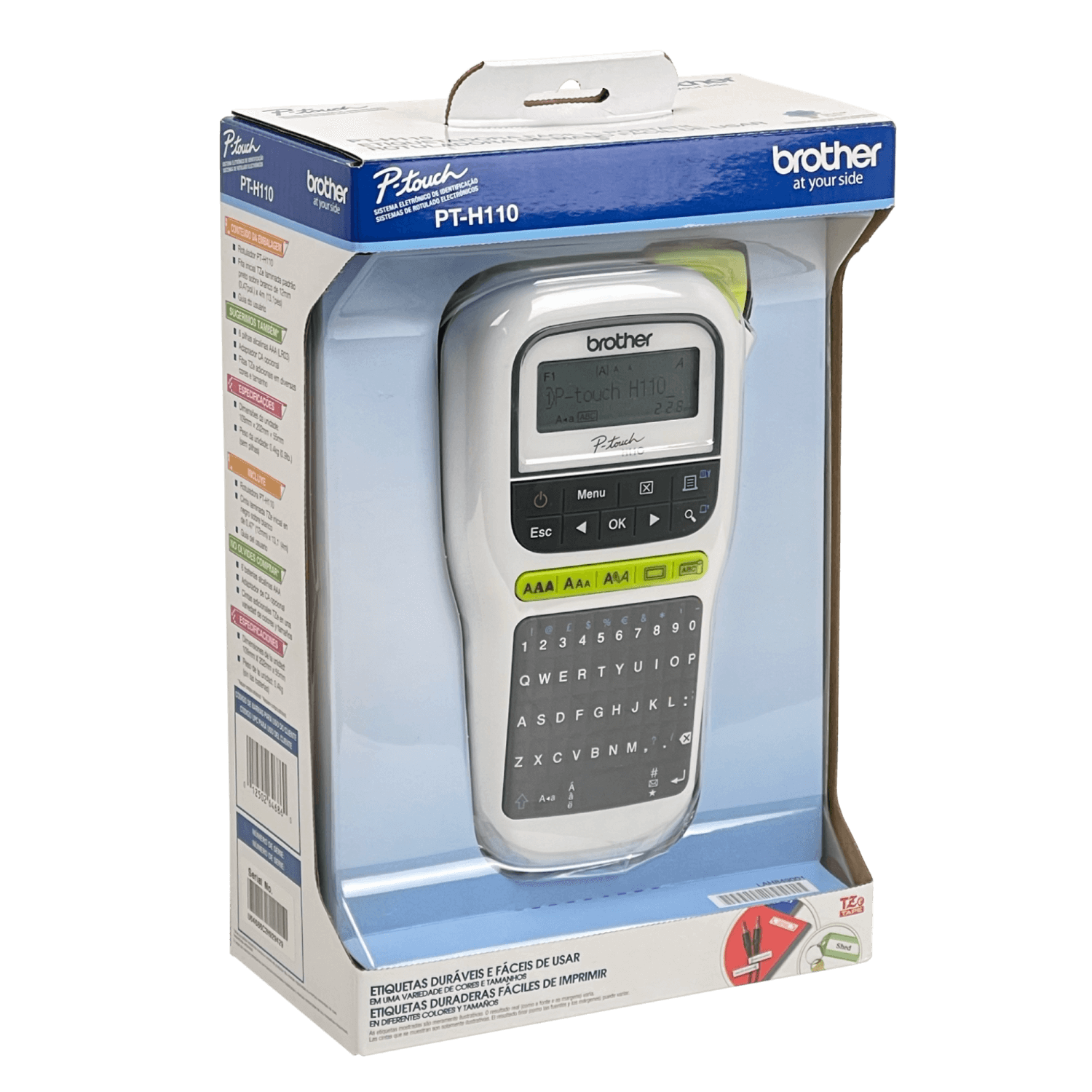 Rotuladora Portátil Brother PT-H110, 3 Fuentes, 14 Bordes y más de 250 Símbolos 3