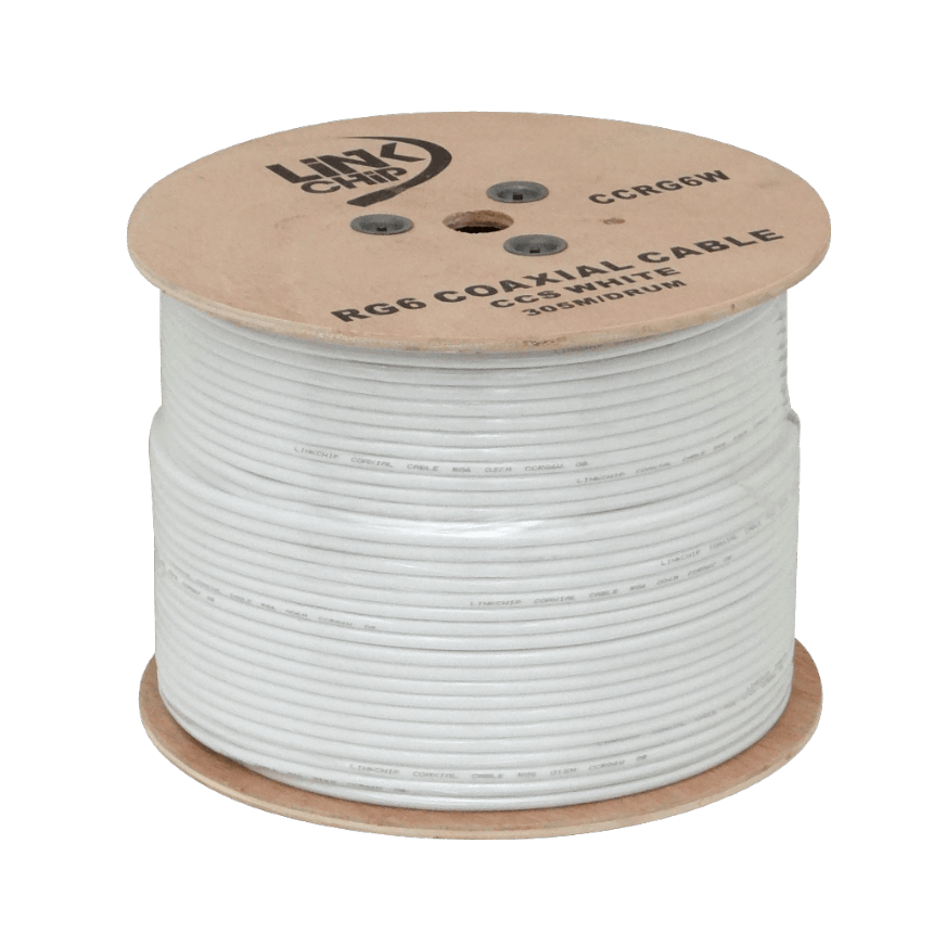 RG6 Blanco 305mts Carrete RG-6 Cable Coaxial 75ohm Aleacion-CCS 2