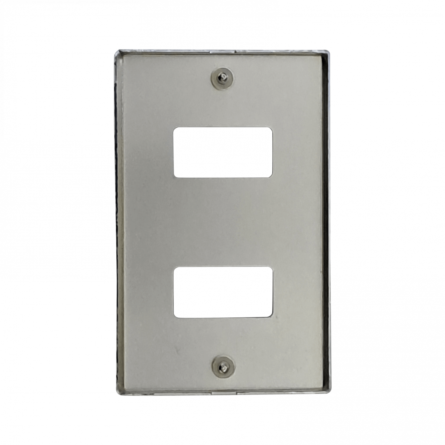 BTICINO Placa 2 Puestos Modulos Aluminio c/Tornillos 1