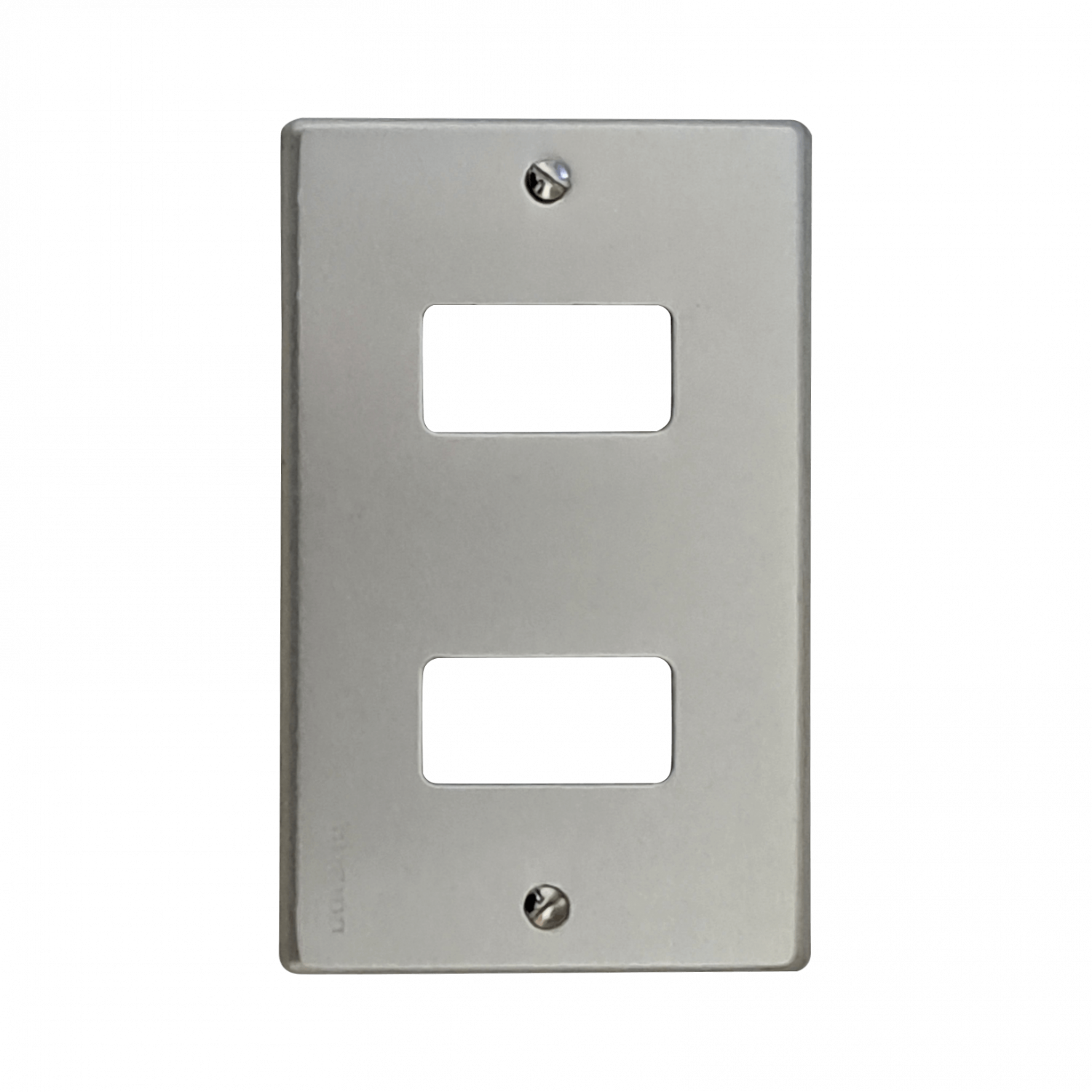BTICINO Placa 2 Puestos Modulos Aluminio c/Tornillos 3
