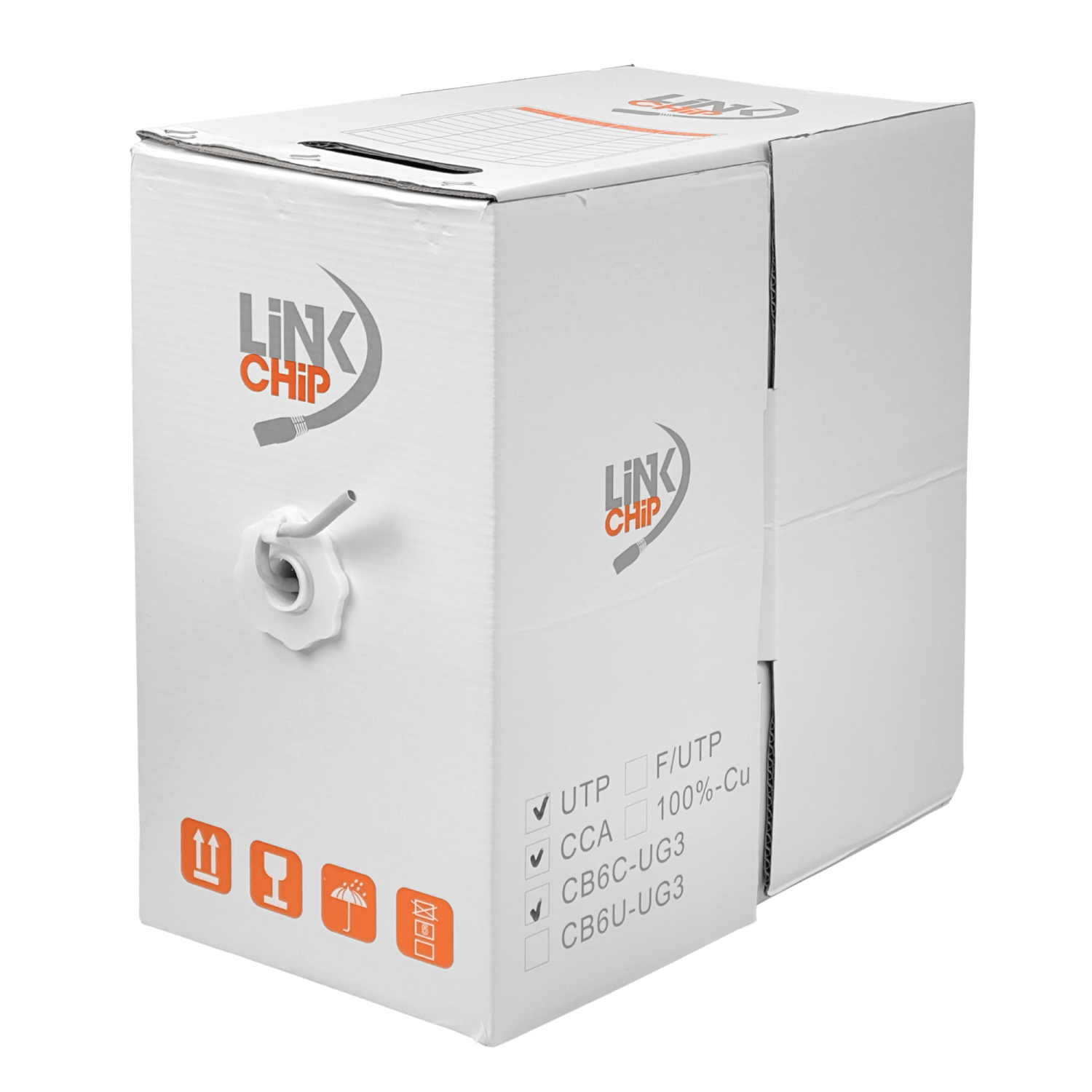 Caja Cable UTP LINKCHIP Similar-Cat6 Gris AWG24/0.5mm CCA 305mt Aleación 2