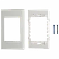 3-Espacios Placa Mural 120x70mm Blanca Faceplate Multimedia LY-092 - Miniatura 2