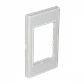 3-Espacios Placa Mural 120x70mm Blanca Faceplate Multimedia LY-092 - Miniatura 3