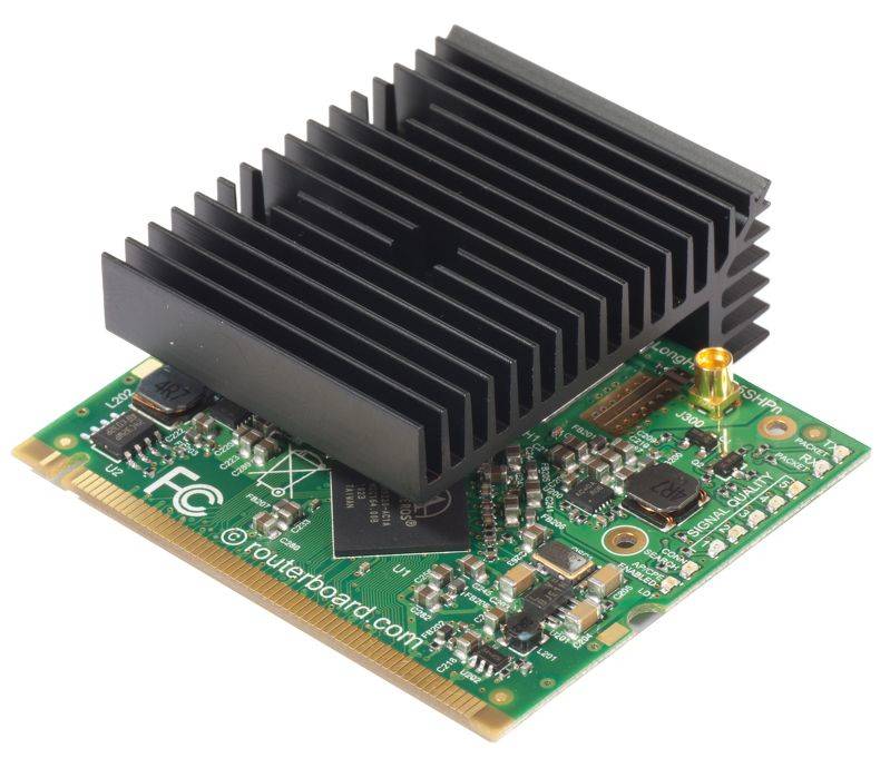 Tarjeta de Red Inalámrbica MikroTik R5SHPN 5GHz MMCX 29dBm AR9220 MiniPCI de Super High Power 2
