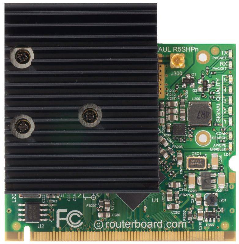 Tarjeta de Red Inalámrbica MikroTik R5SHPN 5GHz MMCX 29dBm AR9220 MiniPCI de Super High Power 3