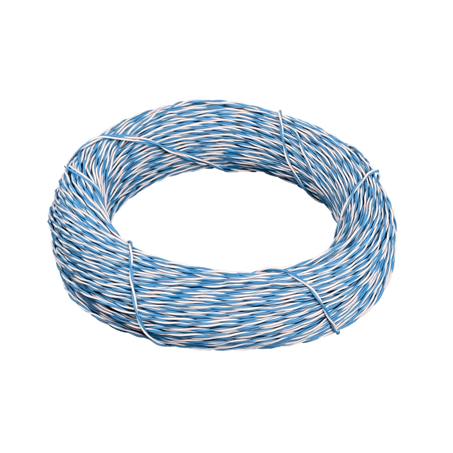 Jumper Azul/Blanco 24-26AWG 100mt Aleacion CCA UTP 1-par 2