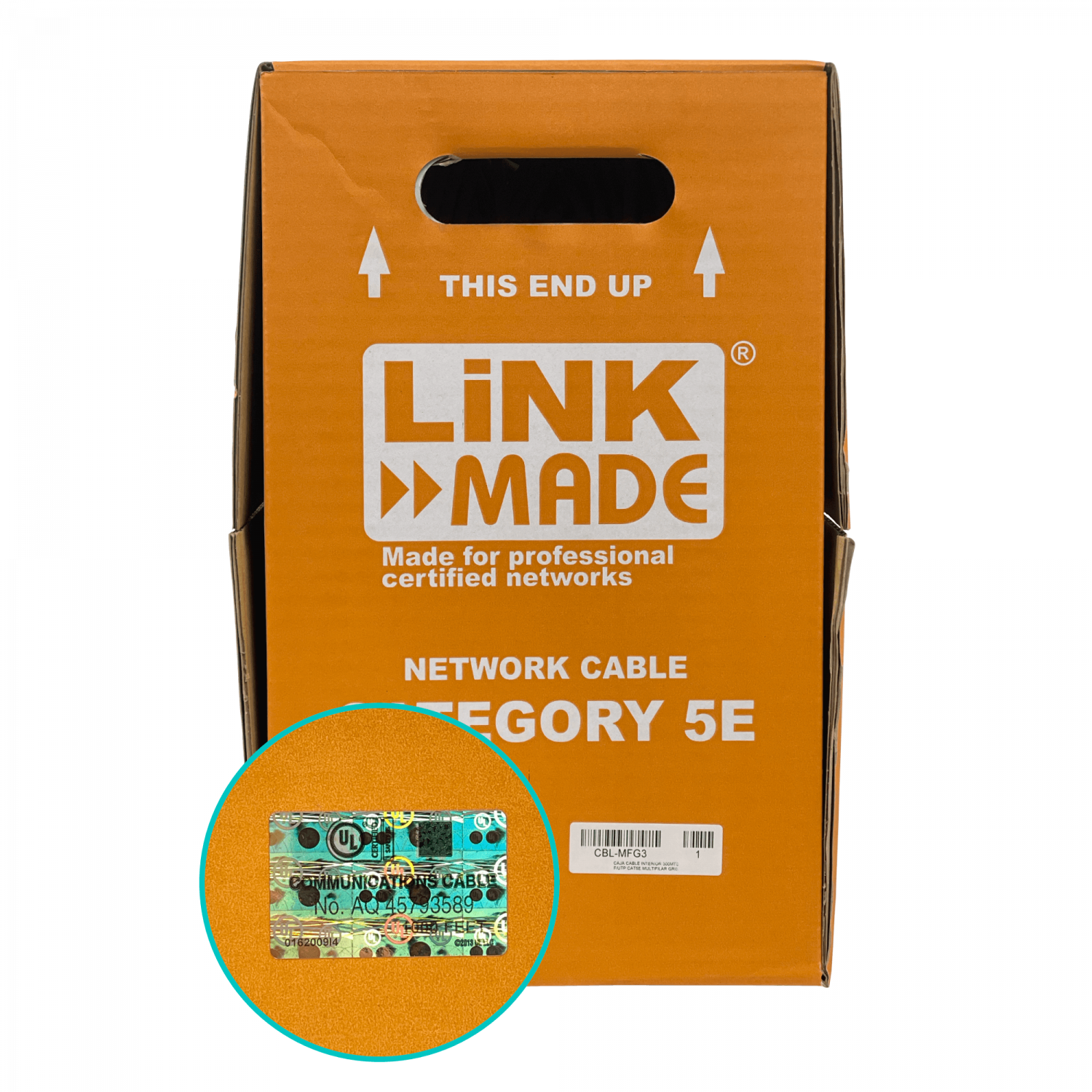 Cable F/UTP Cat5e multifilar blindado 300 m, LINKMADE CBL-MFG3, gris, cobre 100 % 1