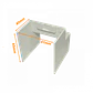 Ángulo Interior Blanco para Canaleta 60x40mm - LinkChip QN6L - Miniatura 3