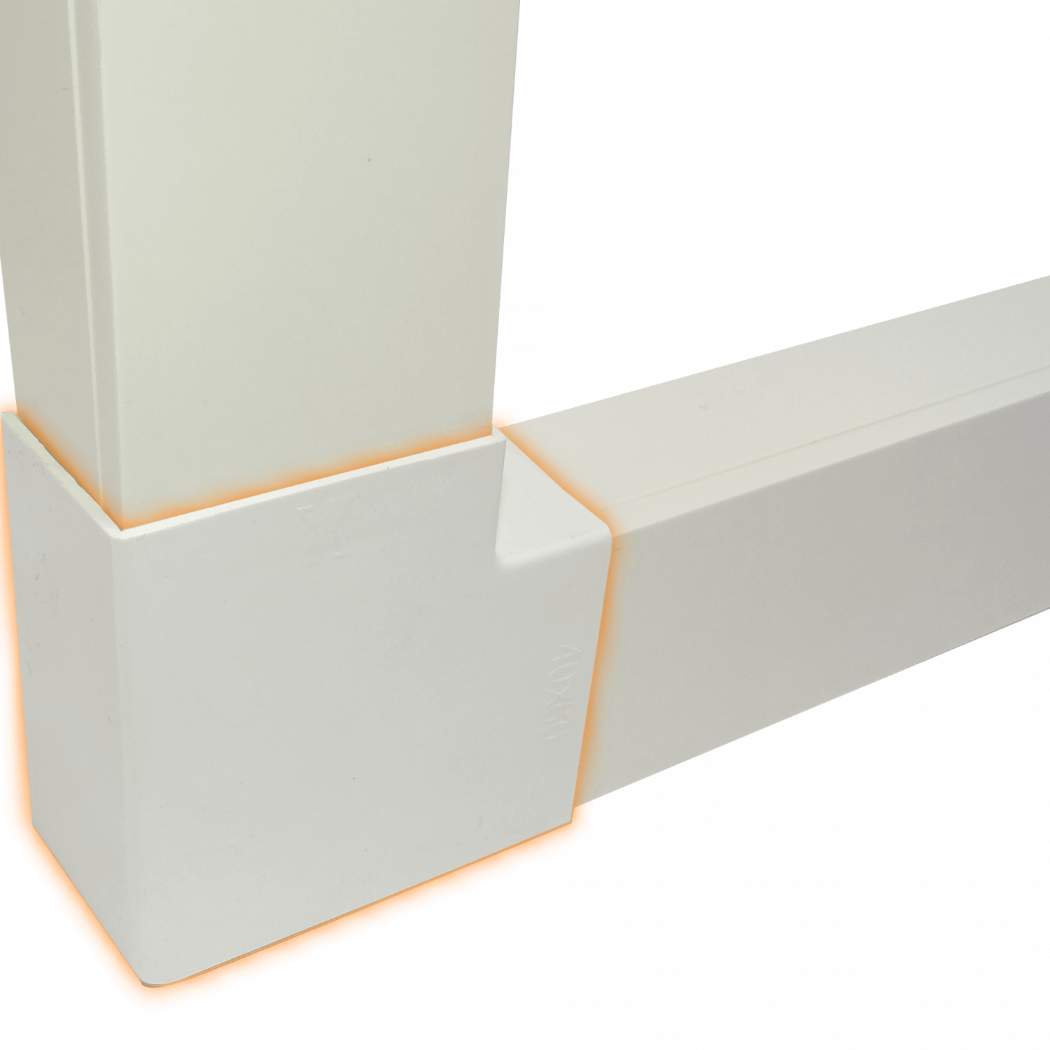 Angulo plano LinkChip QN6P 60x40mm blanco para canaleta QN6W 3