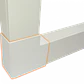 Angulo plano LinkChip QN6P 60x40mm blanco para canaleta QN6W - Miniatura 3