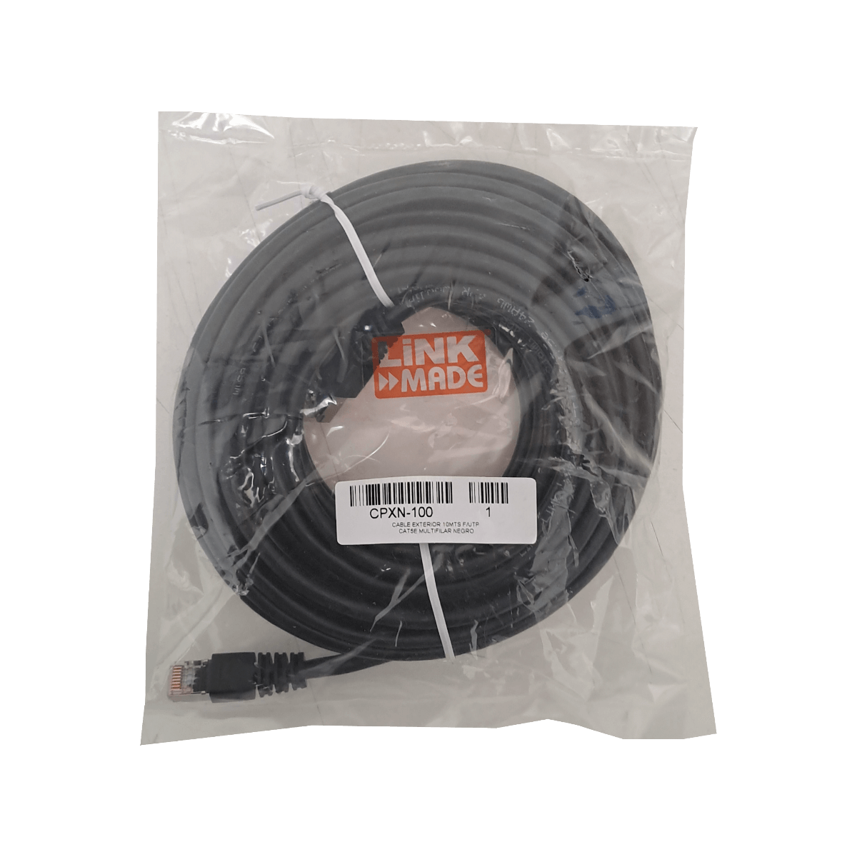 Cable Exterior LINKMADE Cat5e Negro SF/UTP 10mt para Instalación en Exteriores 3