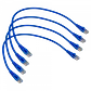 Pack x4 Cable Patch LINKMADE Cat5e 0.5mt Azul LSZH Inyectado Multifilar - Miniatura 2