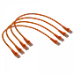 Pack x4 Cable Patch LINKMADE Cat5e 0.5mt Naranjo LSZH Inyectado Multifilar - Miniatura 3