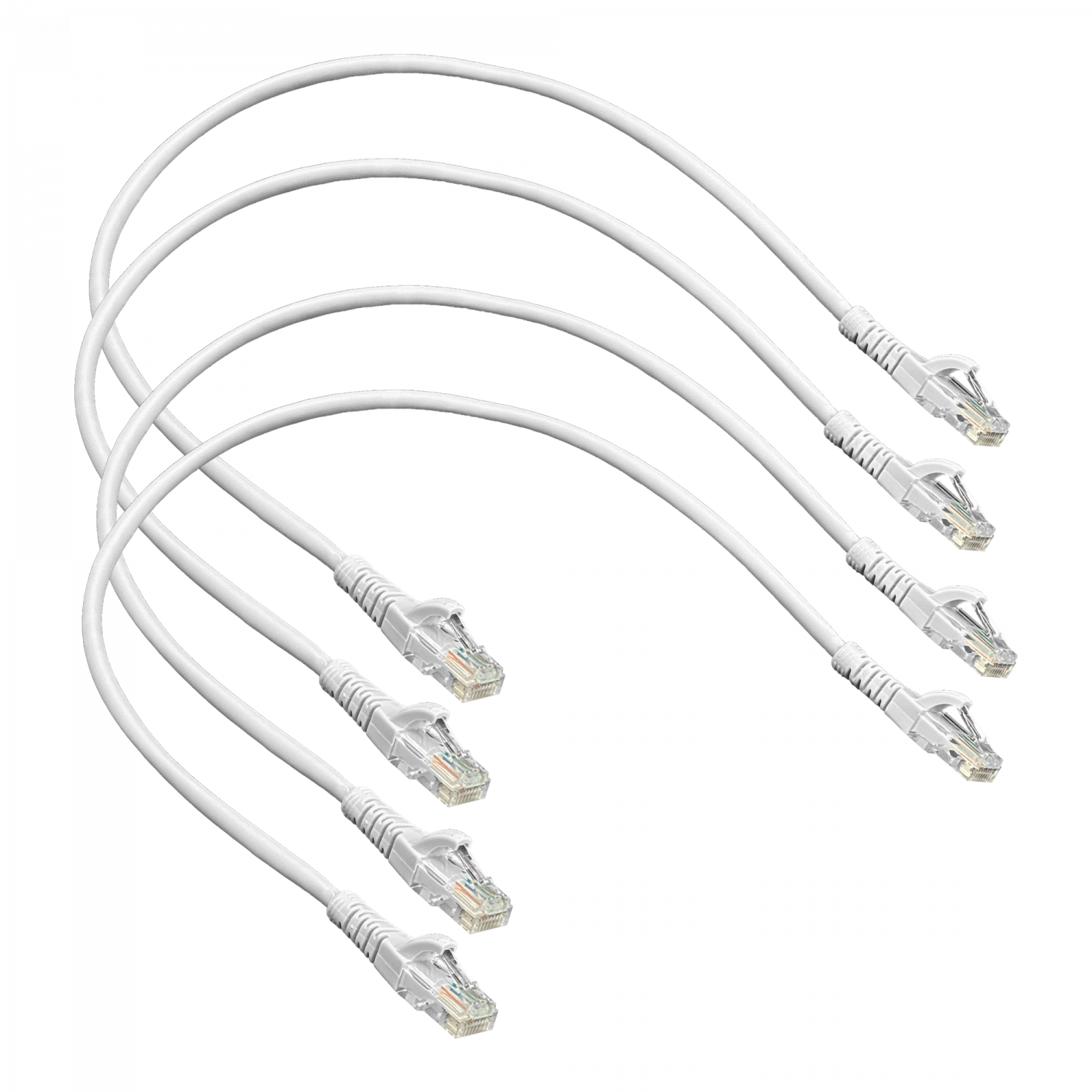Pack x4 Cable Patch LINKMADE Cat5e Gris 50cm LSZH Inyectado Multifilar 5