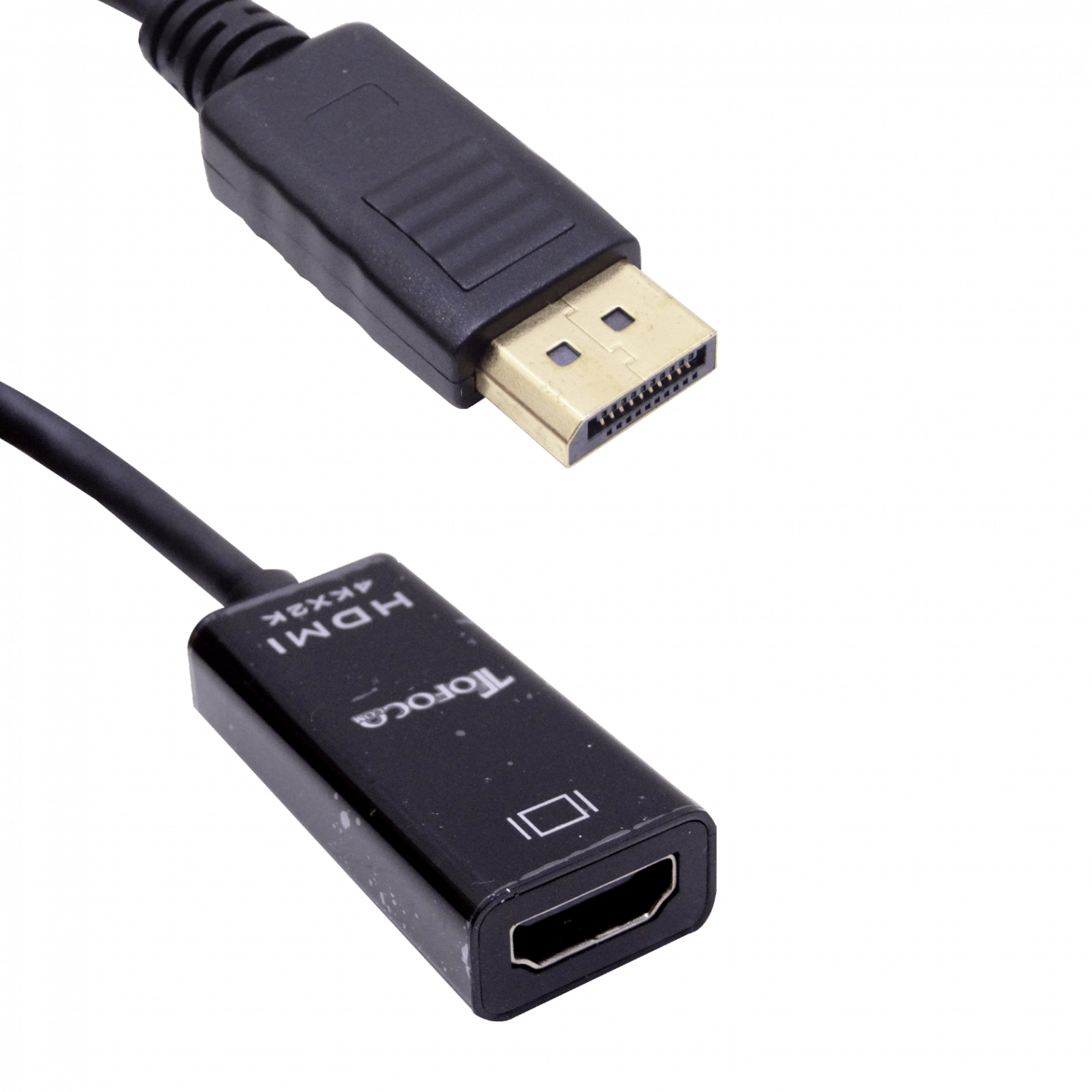 Adaptador de Video 4K HDMI Hembra a DisplayPort Macho 4K Negro 8cm 2