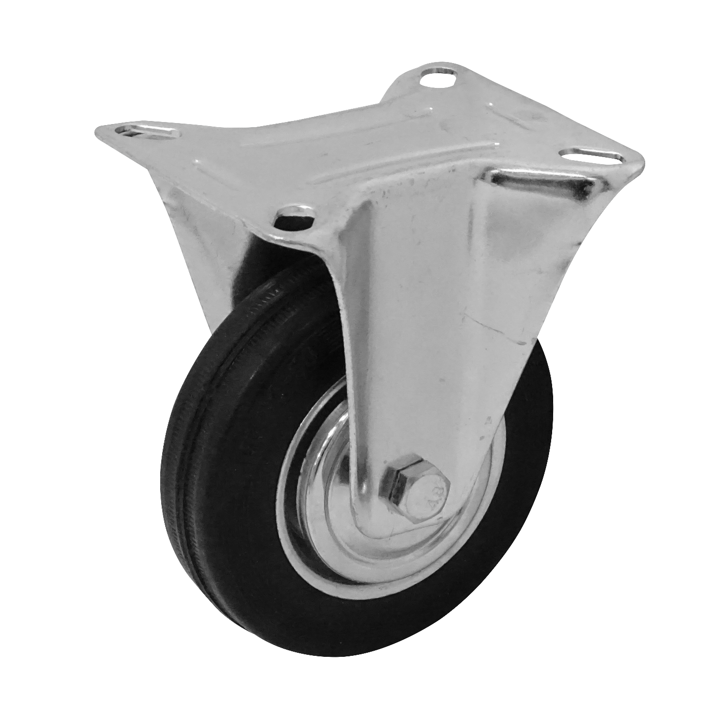 Rueda 4-pulgadas Fija Negra Soporta-80Kg 85x100x130mm 3