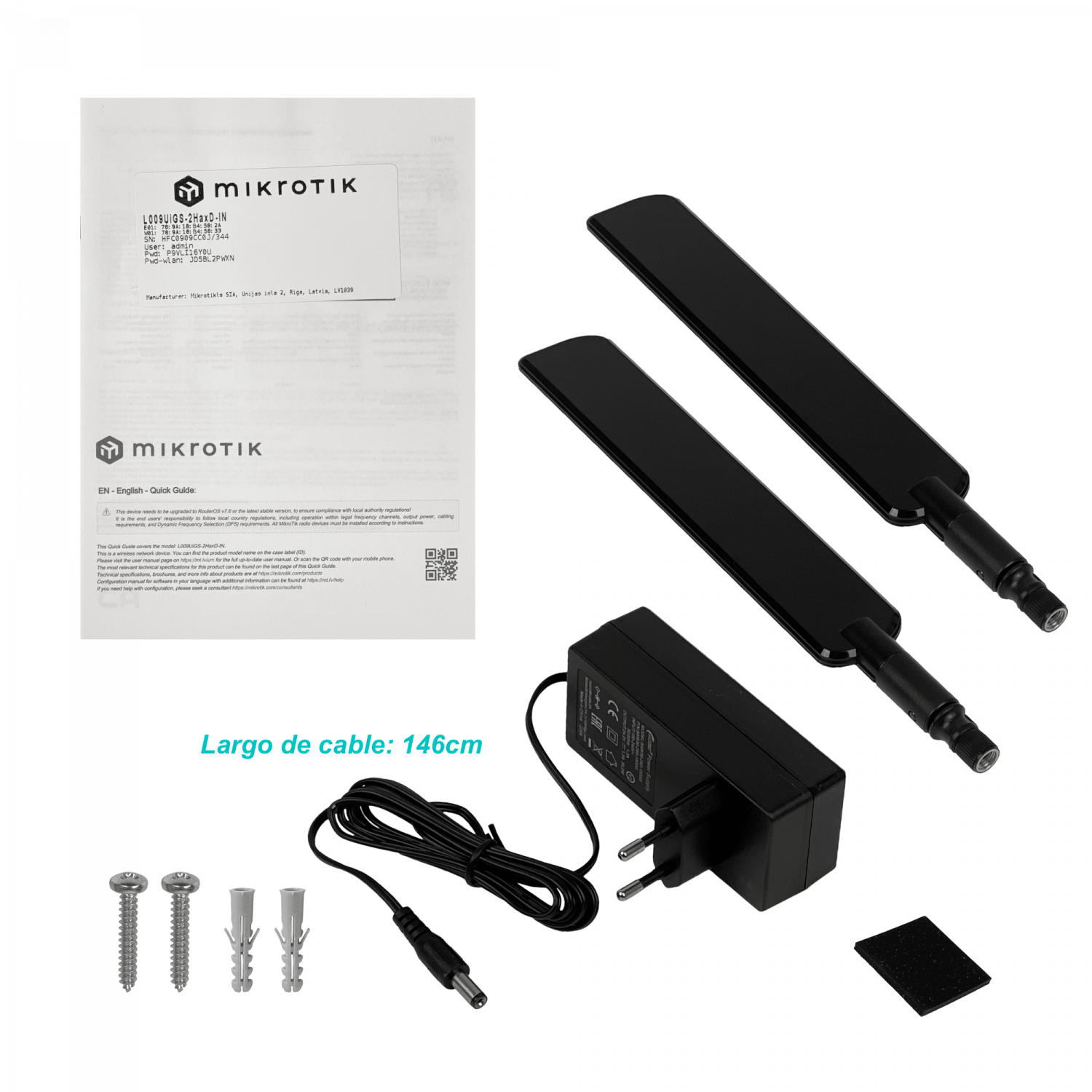 Router Inalámbrico MikroTik L009UiGS-2HaxD-IN - Wi-Fi 6 Dual Band, x5 Puertos Ethernet, PoE In/Out 3