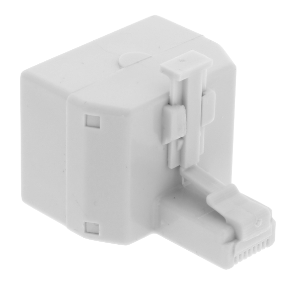 Union Y 2-RJ45-Hembra 1-RJ45-Macho CAT3 Blanco 1