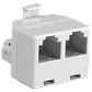Union Y 2-RJ45-Hembra 1-RJ45-Macho CAT3 Blanco - Miniatura 3