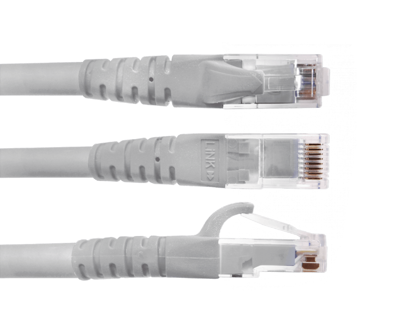 Cable Patch LINKMADE Cat6 Gris LSZH 1m Inyectado Multifilar con Alta Velocidad y Rendimiento 3