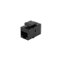 Negro Cat5e UTP Copla RJ45-RJ45 Keystone Feedthrough - Miniatura 2