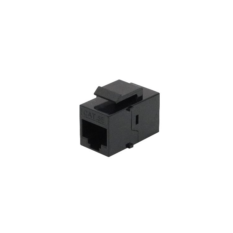 Negro Cat5e UTP Copla RJ45-RJ45 Keystone Feedthrough 2