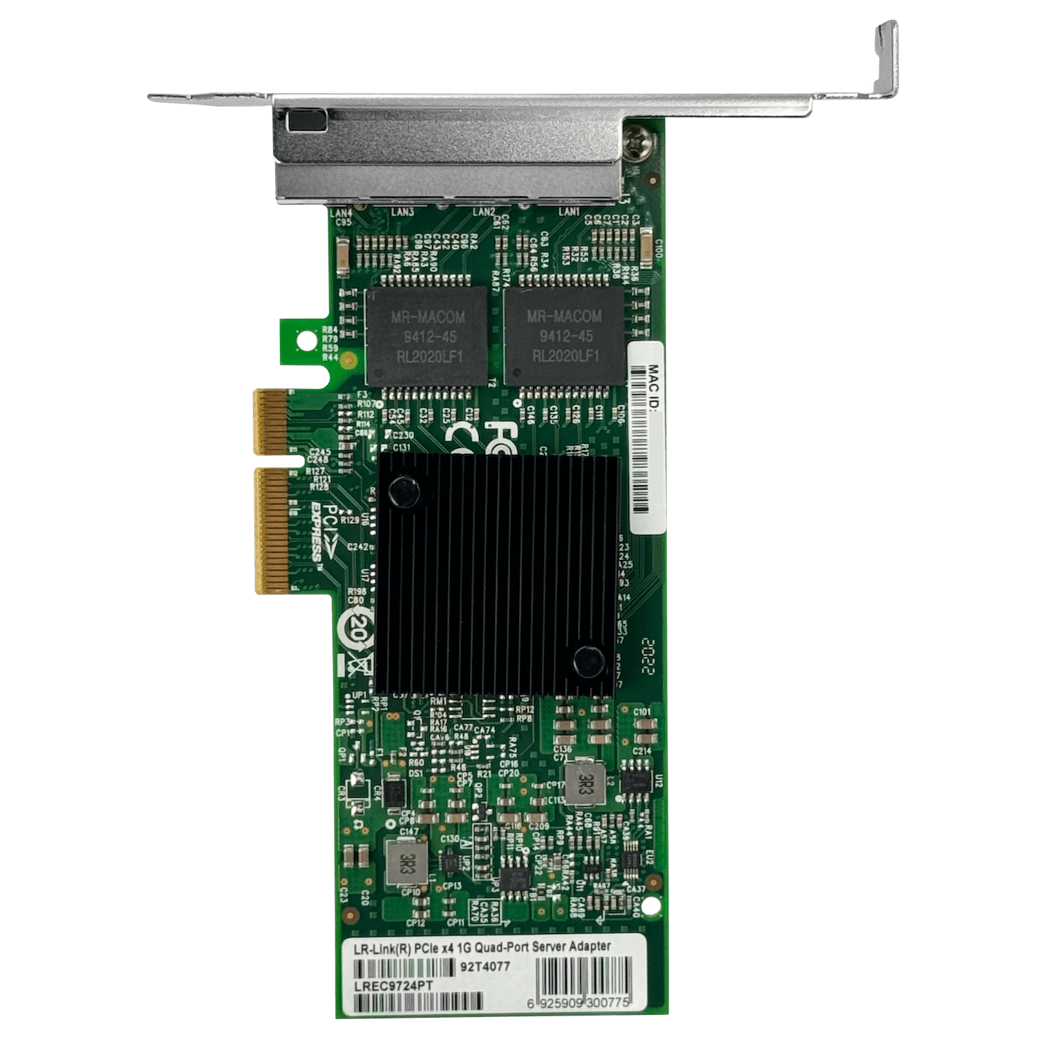 Tarjeta de Red PCIe x4 LR-LINK LREC9704HT - Cuatro Puertos Gigabit Ethernet, Intel 82580 4