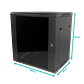 Gabinete Pared LINKMADE RK12-4L 12U Fondo 45cm Negro Incluye M6-4KIT y 2U - Miniatura 1